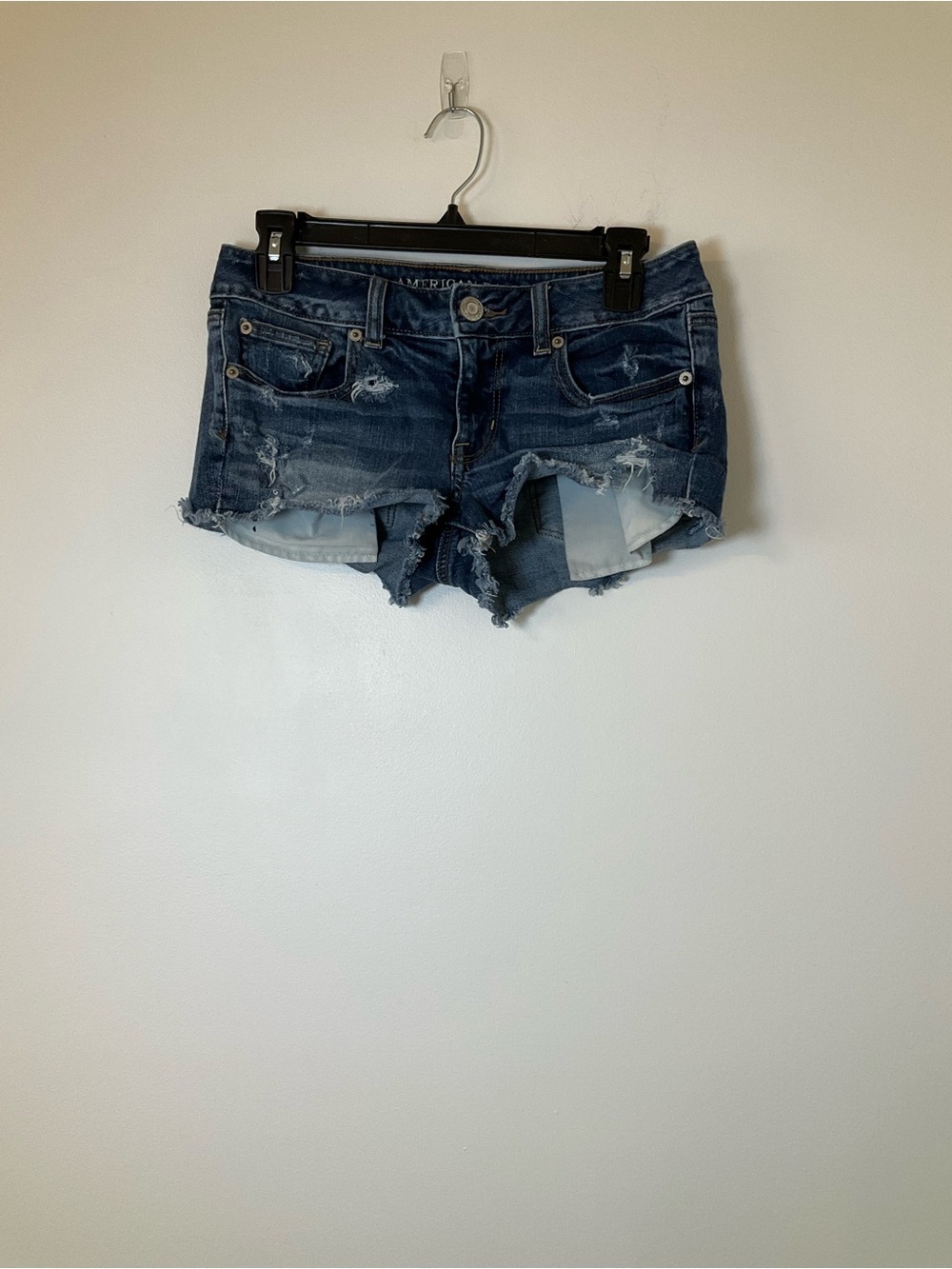 American Eagle Shortie Distressed Denim Shorts Size 4